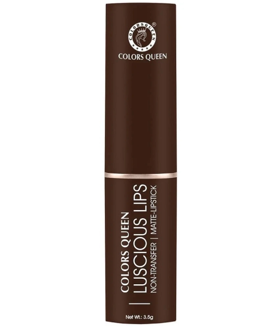 Colors Queen Luscious Lips Non Transfer Creamy Matte Lipstick 3.5g, Espresso, (Shade - 25)