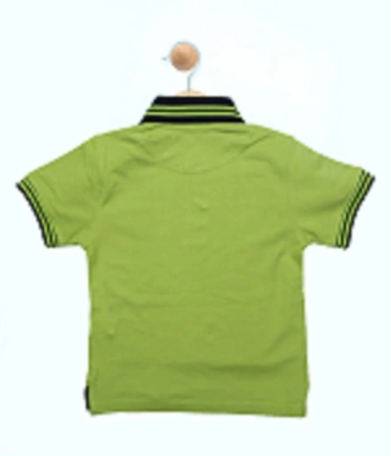 Boys Green Solid Polo T-Shirt