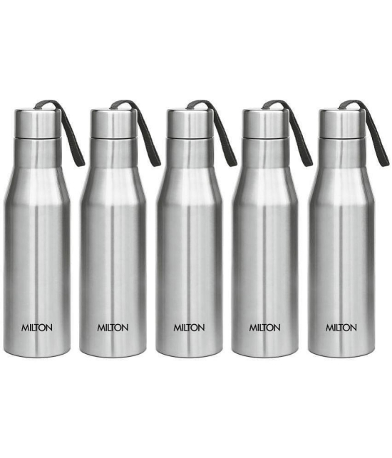 Milton Super 1000 5 Pcs Set Silver 1000 mL Stainless Steel Water Bottle set of 5 - Silver