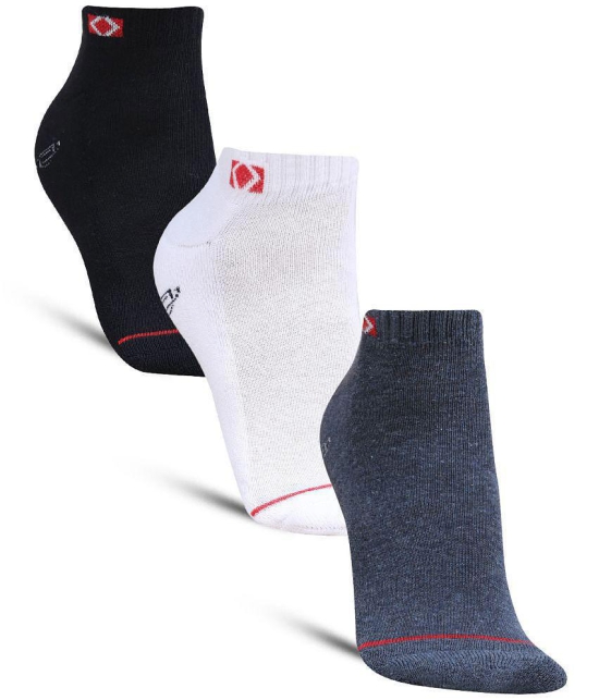 Dollar - Cotton Men's Self Design Multicolor Ankle Length Socks ( Pack of 3 ) - Multicolor