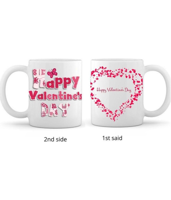 thriftkart Ceramic mug 2 Valentine DESIGN IN 1 Ceramic mug Valentine Mugs - Pack of 1