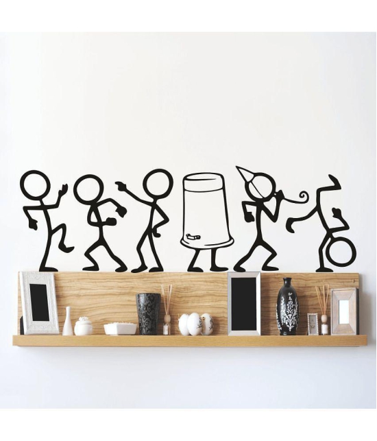 Asmi Collection Funny Party Dance Wall Sticker ( 25 x 70 cms )