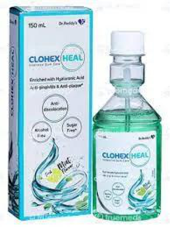 Dr Reddy Clohex Heal Mouth Wash Mint Alcohol & Sugar Free