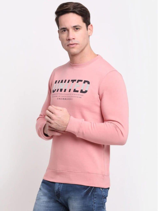 Rodamo  Men Pink Printed Sweatshirt