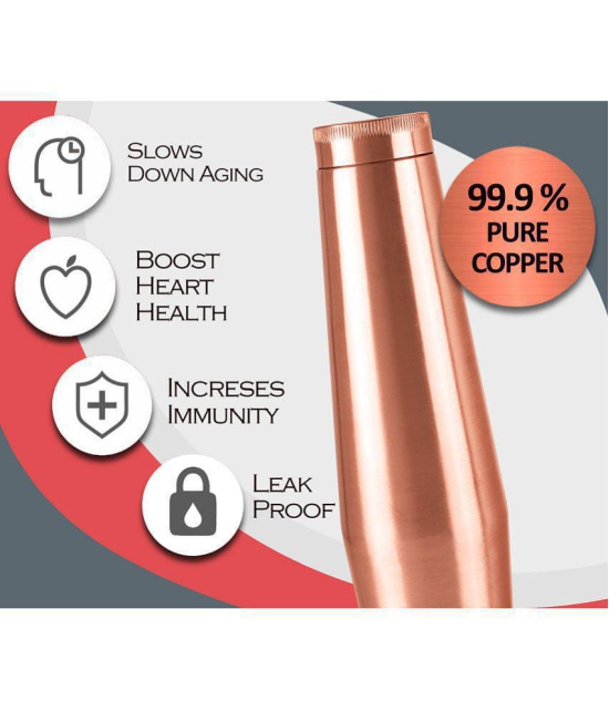 Milton Copper Crown 1100 Water Bottle, 1 Piece, 1.09 Litre, Copper | 100% Leak Proof | Office Bottle | Gym Bottle | Yoga Bottle | Home | Kitchen | Hiking | Treking Bottle | Travel Bottle - C