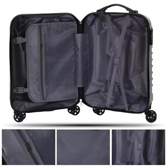 1105 Trolley Bag Big and Small Suitcase Bag For Men & Women Use Bag ( Set Of 2 Multi Color )