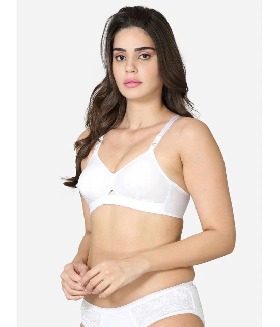 VStar - White Cotton Non Padded Womens Everyday Bra ( Pack of 1 ) - None