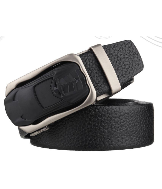 Zacharias - Black Leather Men's Casual Belt ( Pack of 1 ) - None