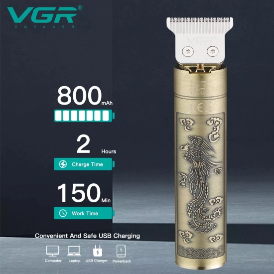 VGR V-076 Hair Trimmer For Men-Gold