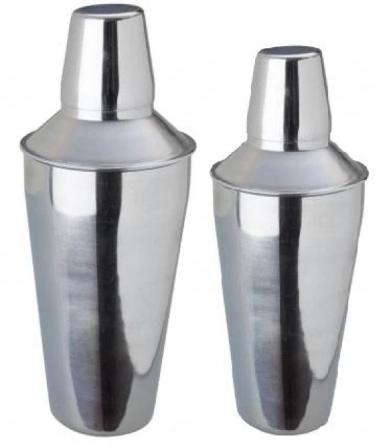 DYNAMIC STORE Dynore Stainless Steel Set of 2 Regular multisize cocktail shakers- 500/750 ml