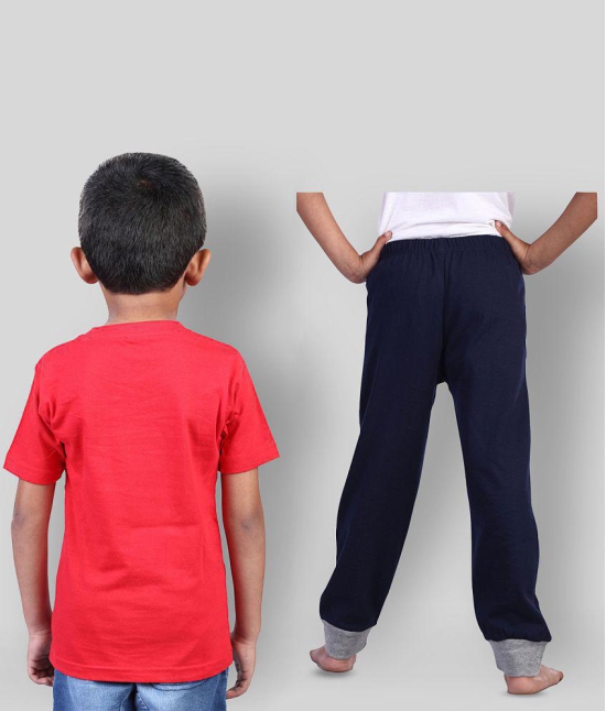 JILZ - Multi Cotton Boy's T-Shirt & Pants ( Pack of 3 ) - None