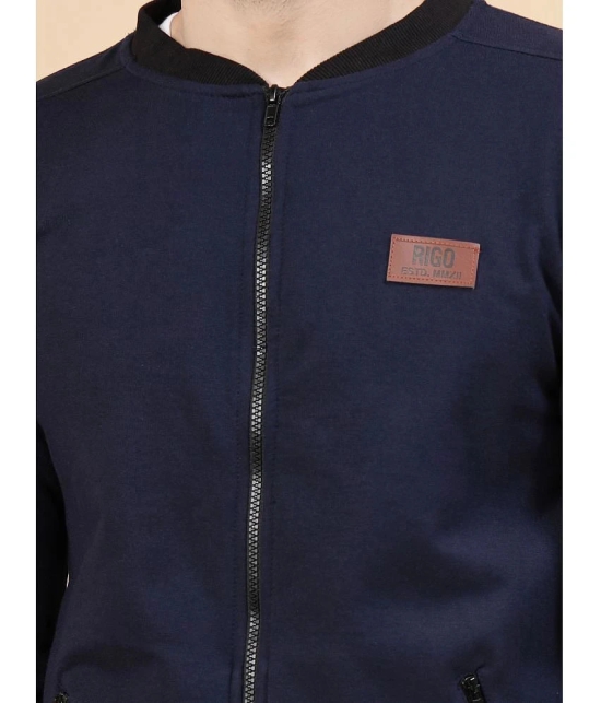 Rigo Fleece Mens Casual Jacket - Navy Blue ( Pack of 1 ) - None