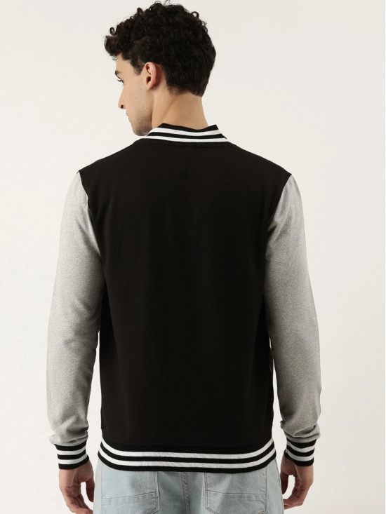 Varsity Black Grey Jacket-L / Black