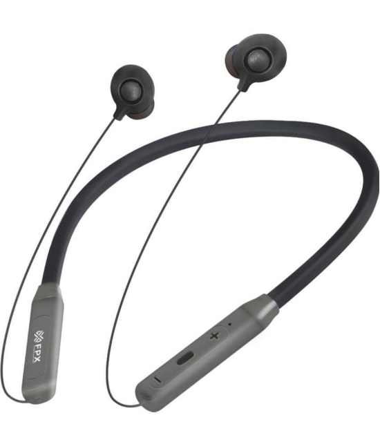 FPX BLISS NECKBAND Bluetooth Bluetooth Neckband In Ear 35 Hours Playback Active Noise cancellation IPX4(Splash & Sweat Proof) Black