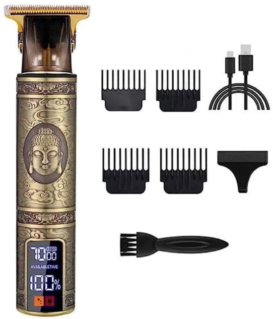 Kemei - T-9 Gold Cordless Beard Trimmer With 180 Runtime