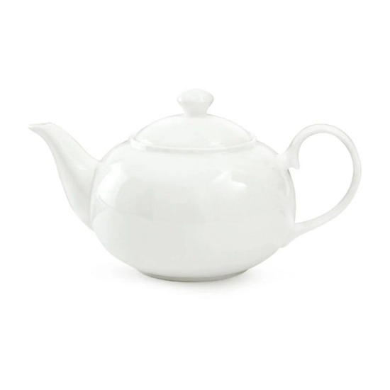 Clay Craft Ceramic 1000 ML Tea Pot Kettle | White | 1 Pc