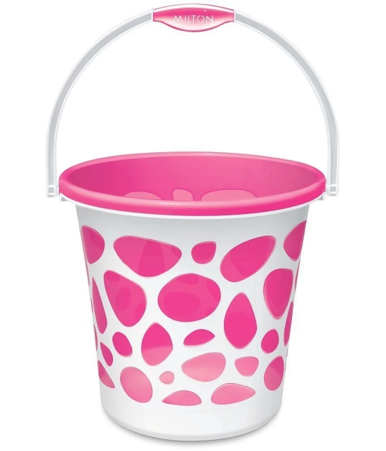 Milton Duplex Spa 3 Piece Set, Pink | 20 Litres Bucket with Mug & Stool | Bathroom Accessory Set