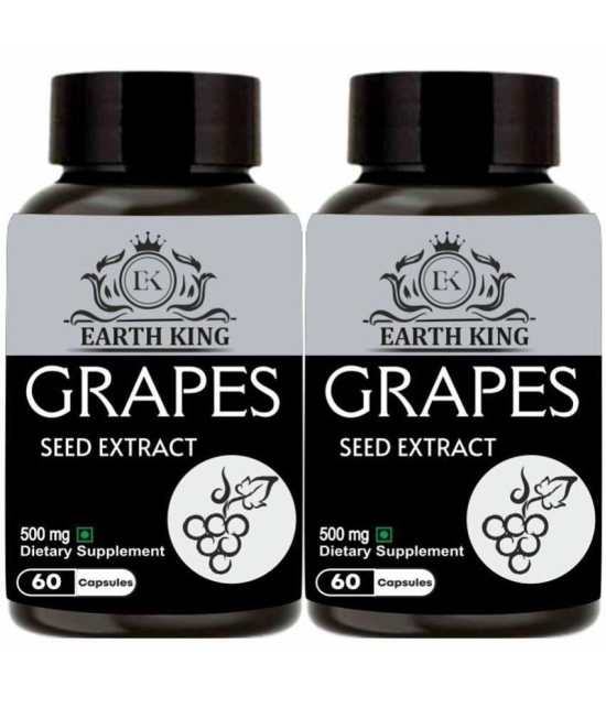 EARTH KING Grapes Seed Capsule, Antioxidant Supplement for Men & Women (pack of 2)