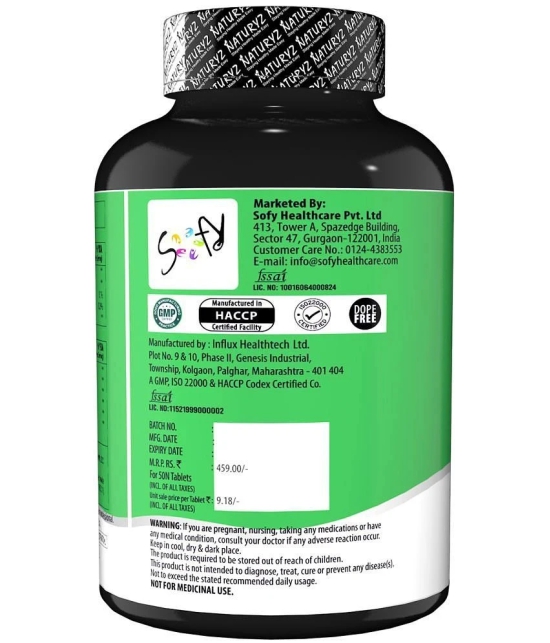 NATURYZ Testo-6 Plant Natural Testosterone Booster for Men with Tribulus & Ashwagandha - 50 Tablets