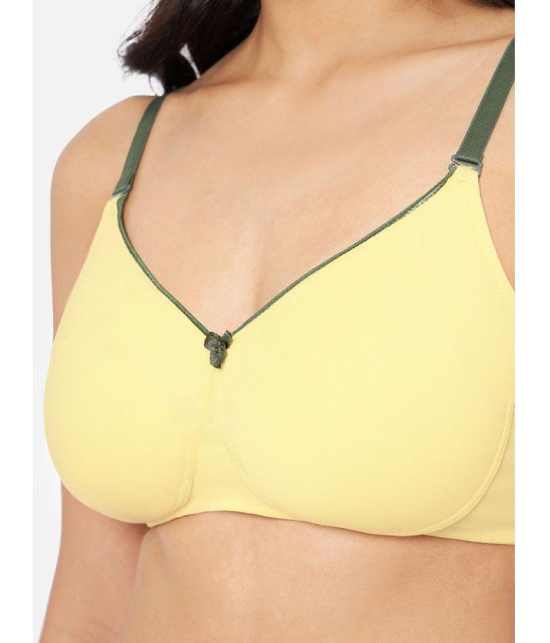 Amante - Yellow Cotton Lightly Padded Women's T-Shirt Bra ( Pack of 1 ) - None