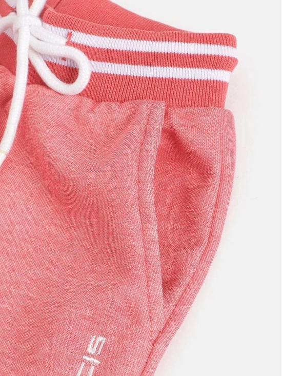 Alcis Girls Coral Pink Solid Joggers - None