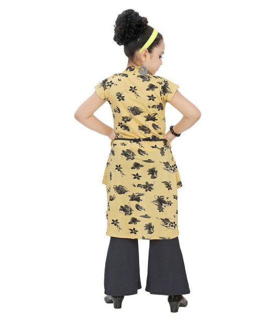 Arshia Fashions Girls Long Top and Plaazo Set Yellow - None