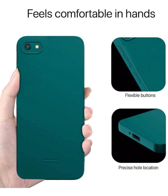 Case Vault Covers - Green Silicon Plain Cases Compatible For Xiaomi Redmi 6A ( Pack of 1 ) - Green