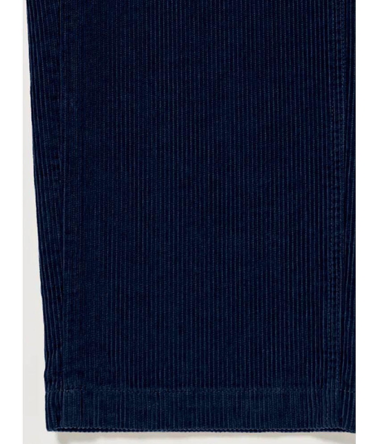 Girls Navy Flared Corduroy Parallel Trousers - None