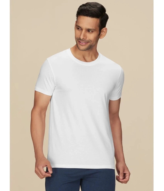 XYXX Cotton Regular Fit Solid Half Sleeves Mens T-Shirt - White ( Pack of 1 ) - None