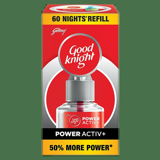 Good Knight Power Activ+ Liquid Vapourizer, Mosquito Repellent 60 Nights, 45Ml Jumbo Refill