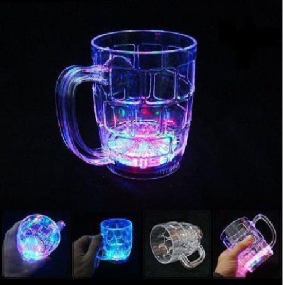 De Ultimate Crystal 7 LED Light Mug Tea Cup 1 Pcs (200) ml - Transparent