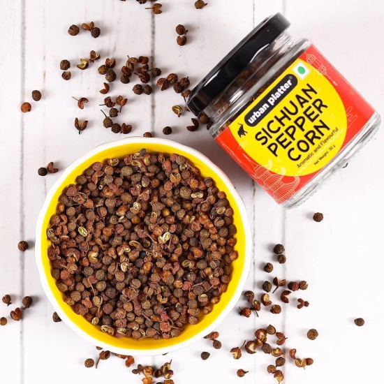 Urban Platter Sichuan Peppercorns, 30g | Sichuan | Schezwan | Pepper Corns | Mouth-numbing Spice | Red Sichuan Peppers | Imported