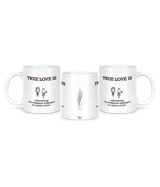 Idream Quote Printed Ceramic Coffee Mug 1 Pcs 330 mL - White