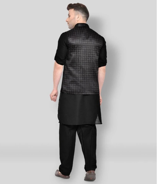 Hangup - Black Cotton Regular Fit Mens Pathani Suit ( Pack of 1 ) - None