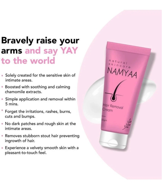 Namyaa Hair Removal Cream 180Gm &After Wax Serum Cream|For Bikini, Underarms, Legs|Pack Of 3