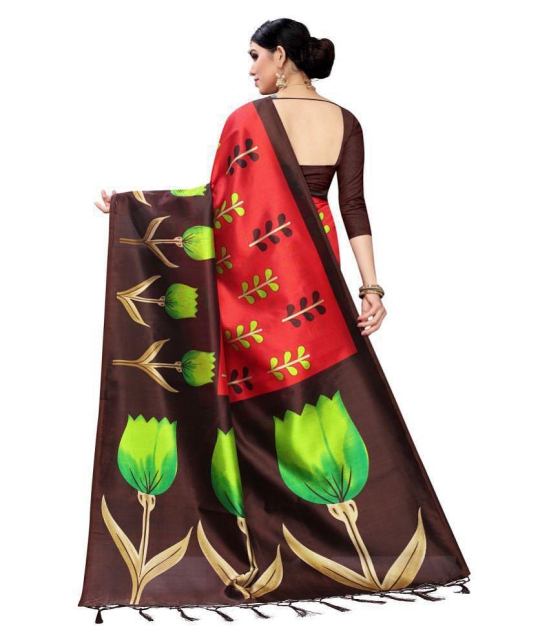 ofline selection Brown,Green,Red Mysore Silk Saree