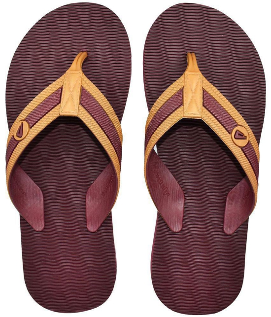 Ajanta - Wine Mens Thong Flip Flop - None