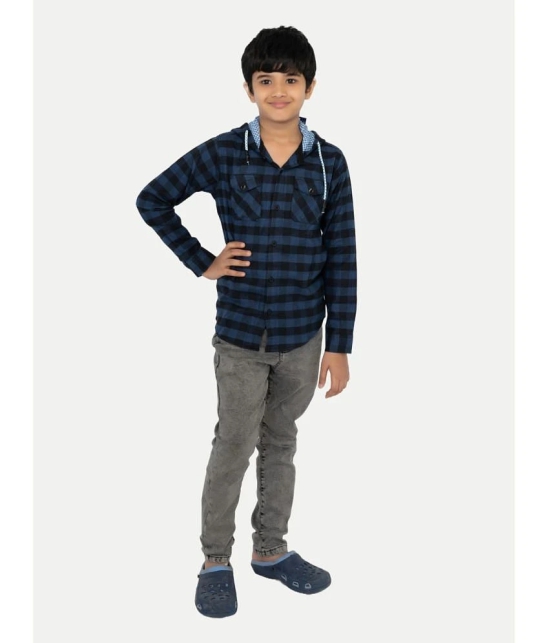 Boys Teal Checked shirts - None