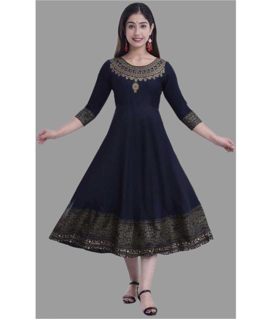 SIPET - Blue Rayon Womens Anarkali Kurti ( Pack of 1 ) - None