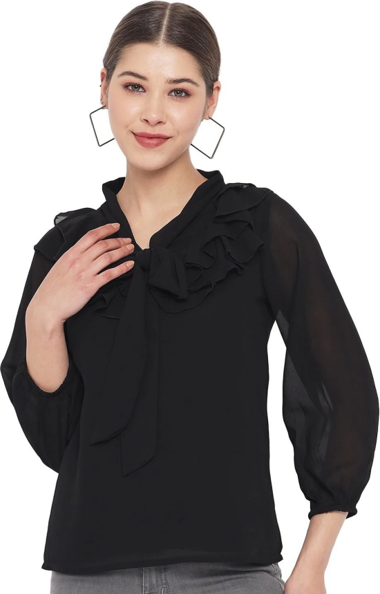 ALL WAYS YOU Women Top Polyester fabric  Black XS