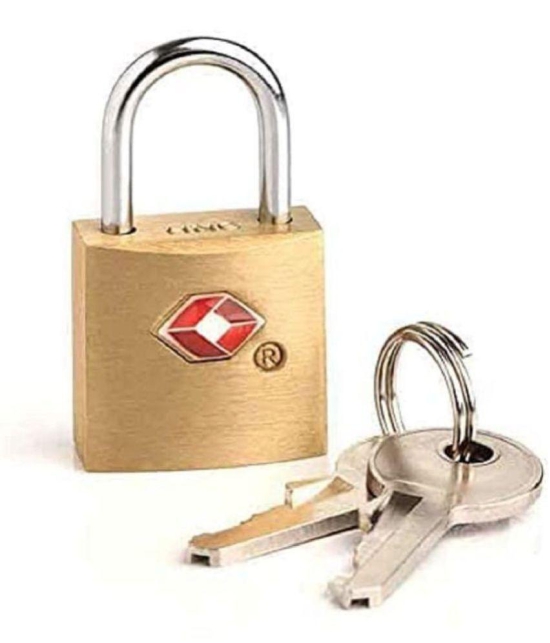 G P SALES - Gold Pad Lock ( Pack of 2 ) - Gold