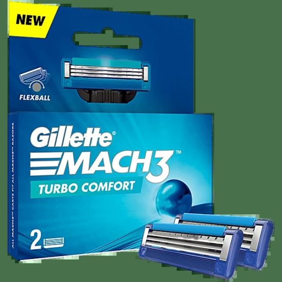 Gillette Mach 3 Turbo Manual Razor Blades For Men