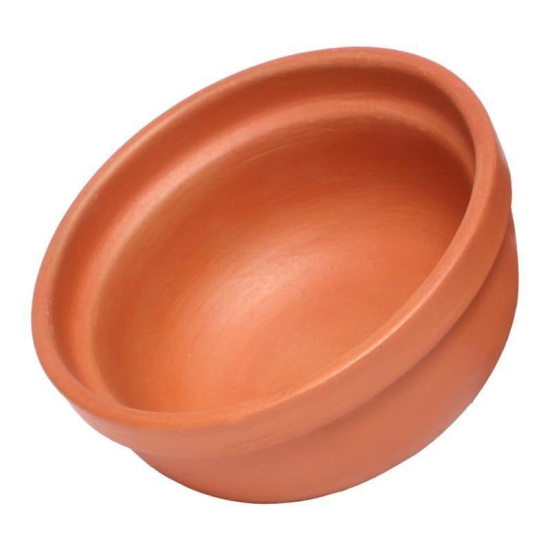 KSI Clay Bowls for Kitchen & Restaurant Terracotta Handmade Clay Bowl for Soup, Dal, Kadhi, Curry Pack of 4