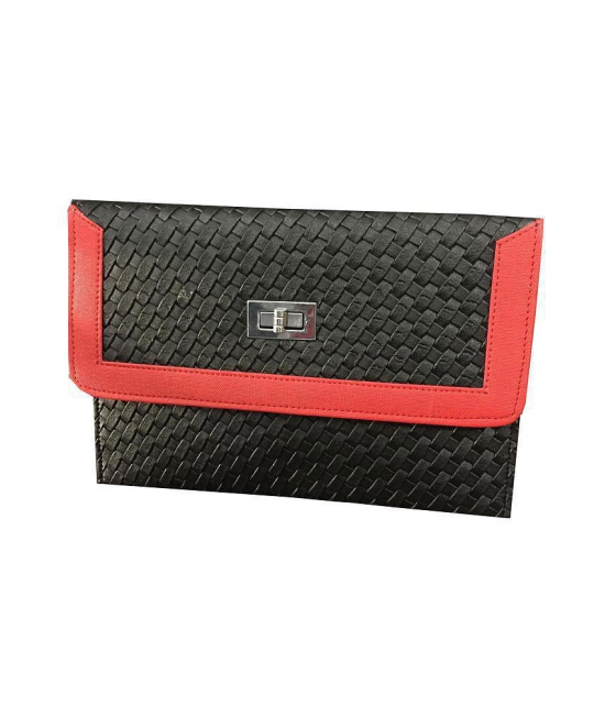 Apnav Black Designer Clutch With Sling