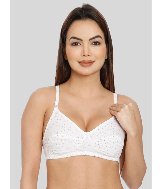 ILRASO - White Cotton Non Padded Women's T-Shirt Bra ( Pack of 1 ) - None