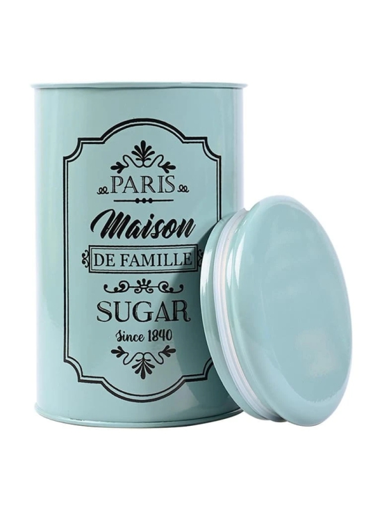 Metal Sugar Jar - Green, 900 Ml