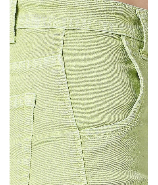 CEFALU - Green Denim Women''s Straight Skirt ( Pack of 1 ) - None