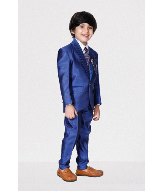 DKGF Fashion - Royal Blue Polyester Boys Suit ( Pack of 1 ) - None