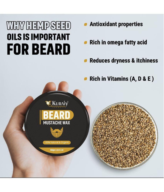 Kuraiy Beard Balm Wax Smoothing Gentlemen Beard Groomed Charming Professional Care Cream