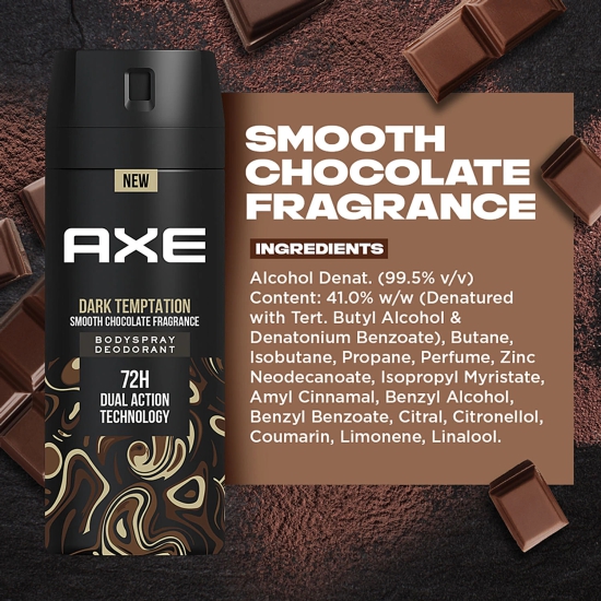 Axe Dark Temptation - Long Lasting Deodorant, Body Spray, For Men, 150 Ml